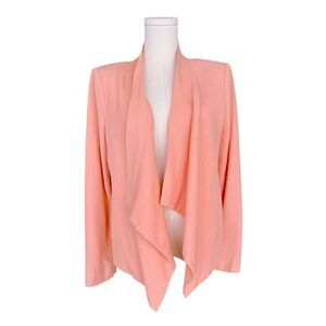 BCBGMAXAZRIA EUC Abree draped open-front jacket in Blush Size L